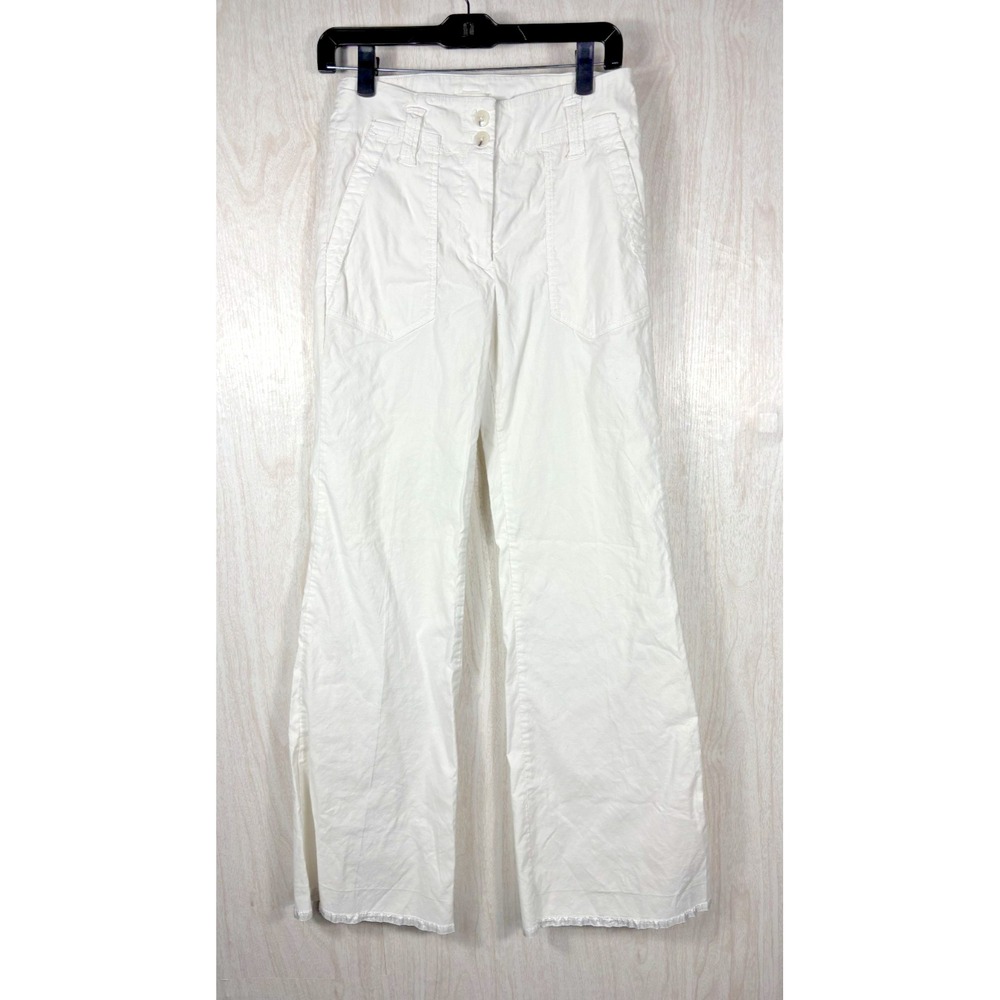 Maeve White Wide Leg Pants